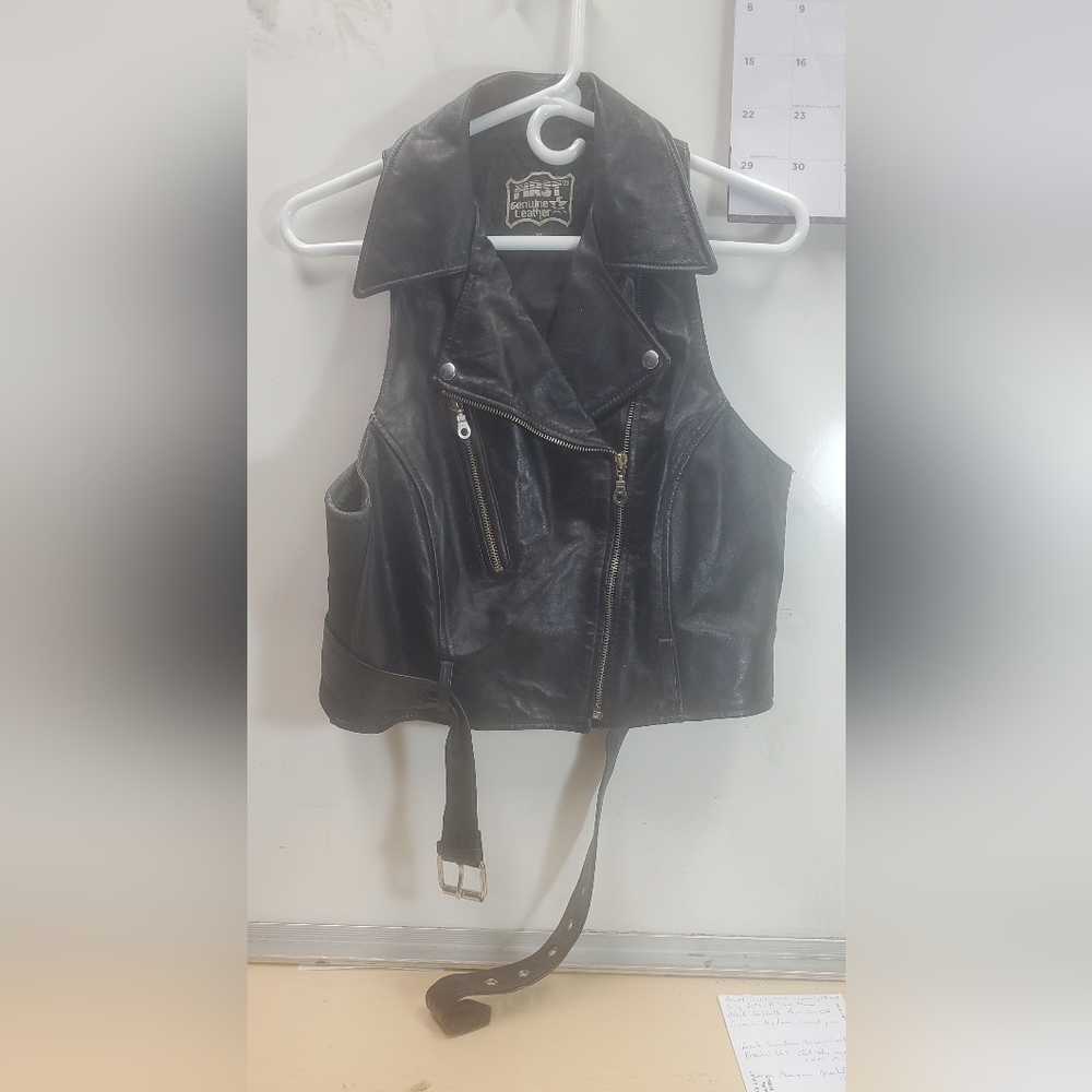First Genuine Leather Vest Men's X- Large